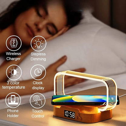 auraglow smart lamp 2.0 plus with built in alarm clock