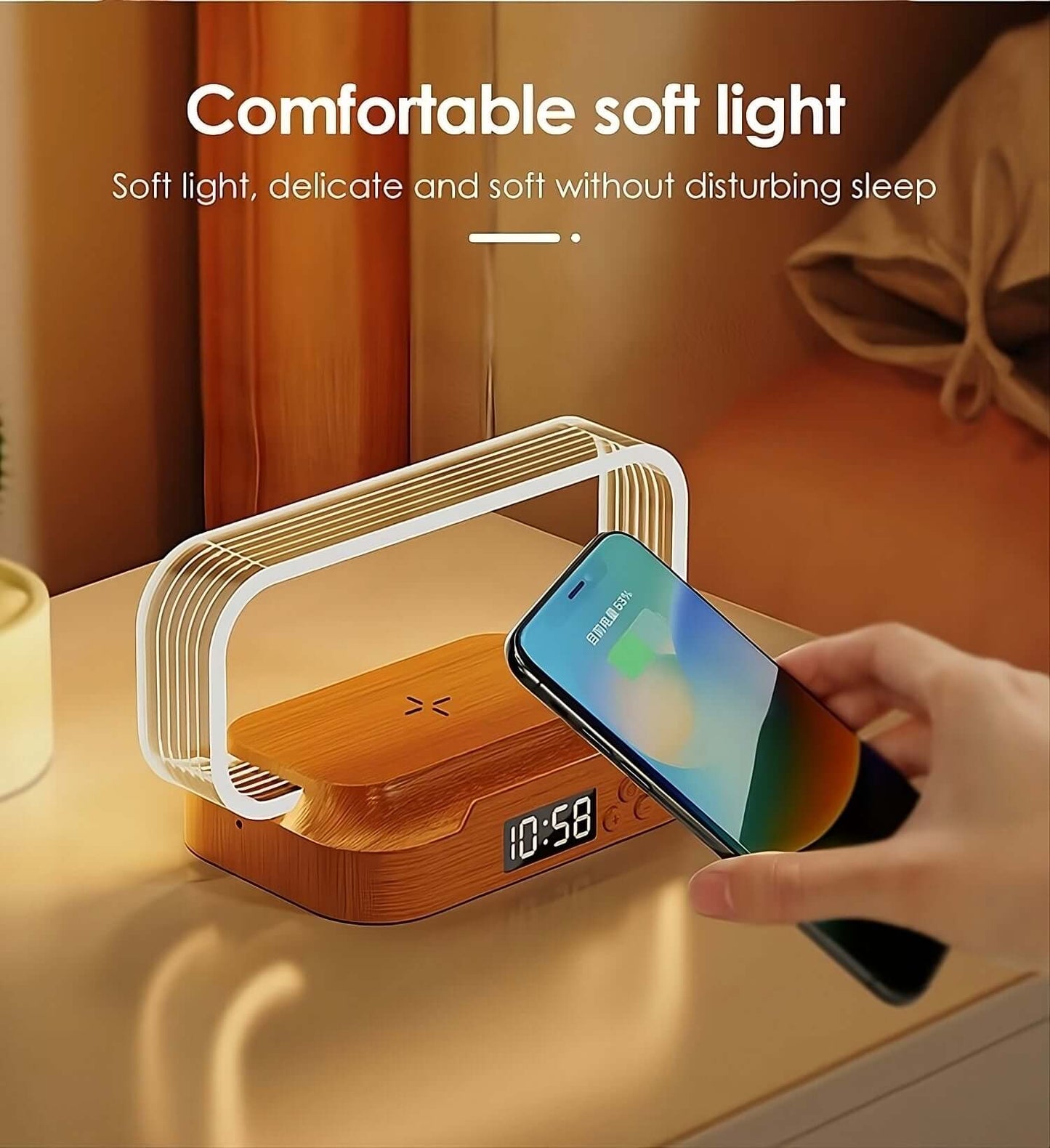 auraglow smart lamp 2.0 plus with built in alarm clock